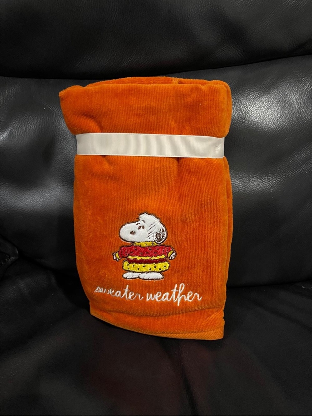 Thanksgiving Rae Dunn Peanuts Snoopy Hand Towels sweater weather